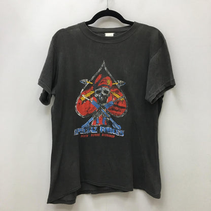 【中古】VINTAGE衣料 | ヴィンテージイリョウ SPECIAL FORCES パキ綿 半袖Ｔシャツ ブラック サイズ：L【加古川店】