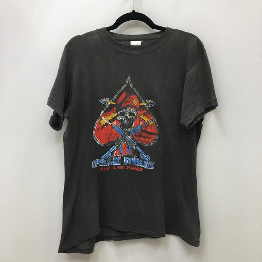 【中古】VINTAGE衣料 | ヴィンテージイリョウ SPECIAL FORCES パキ綿 半袖Ｔシャツ ブラック サイズ：L【加古川店】
