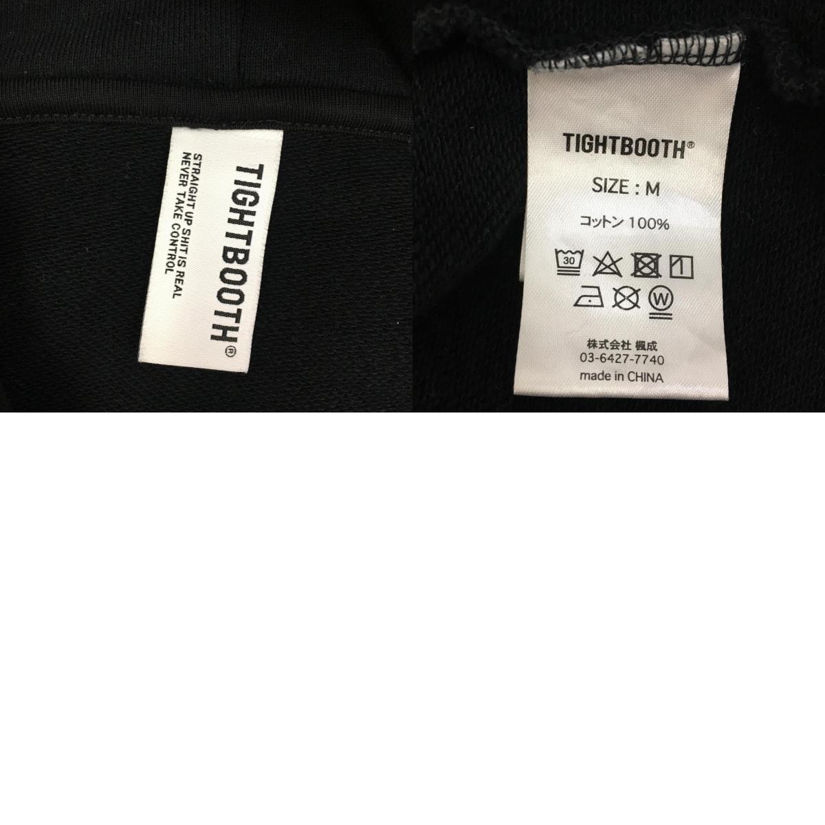【中古】TIGHTBOOTH PRODUCTION | タイトブースプロダクション logo hoodie パーカー ブラック サイズ：M【加古川店】