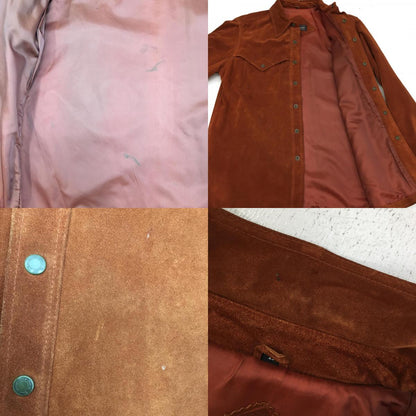 【中古】 wind armor:suede jacket 牛革 レザー ブラウン サイズ：L【加古川店】