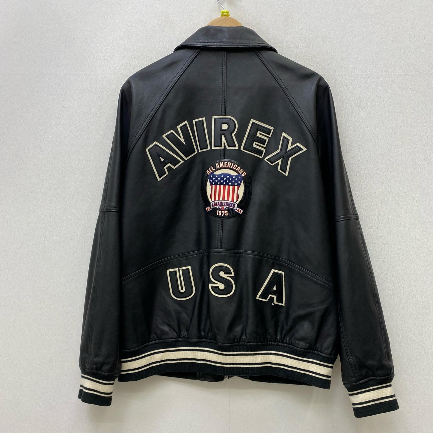 【中古】AVIREX | アヴィレックス LIGHT SIGNATURE VARSITY JACKET レザー 783-4950016 ブラック サイズ：XXL【加古川店】