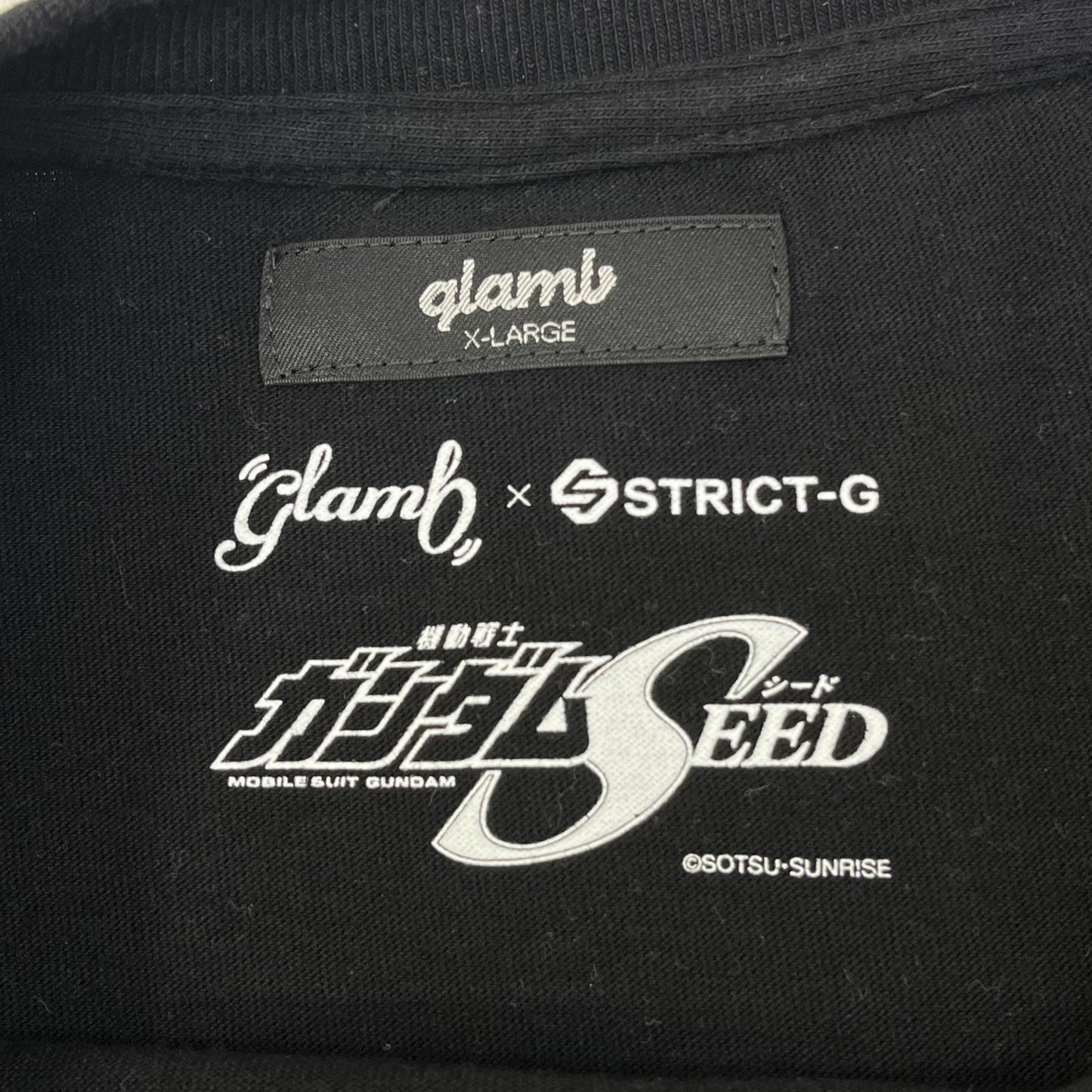 【中古】glamb | グラム Strike Gundam T 半袖Ｔシャツ GB0125 ブラック サイズ：XL【加古川店】