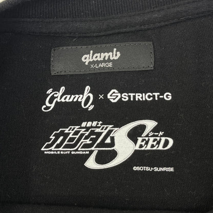 【中古】glamb | グラム Strike Gundam T 半袖Ｔシャツ GB0125 ブラック サイズ：XL【加古川店】