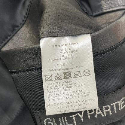 【中古】WACKOMARIA | ワコマリア LEATHER COAT ( TYPE-1 ) レザー WMO-CO03 ブラック サイズ：L【加古川店】