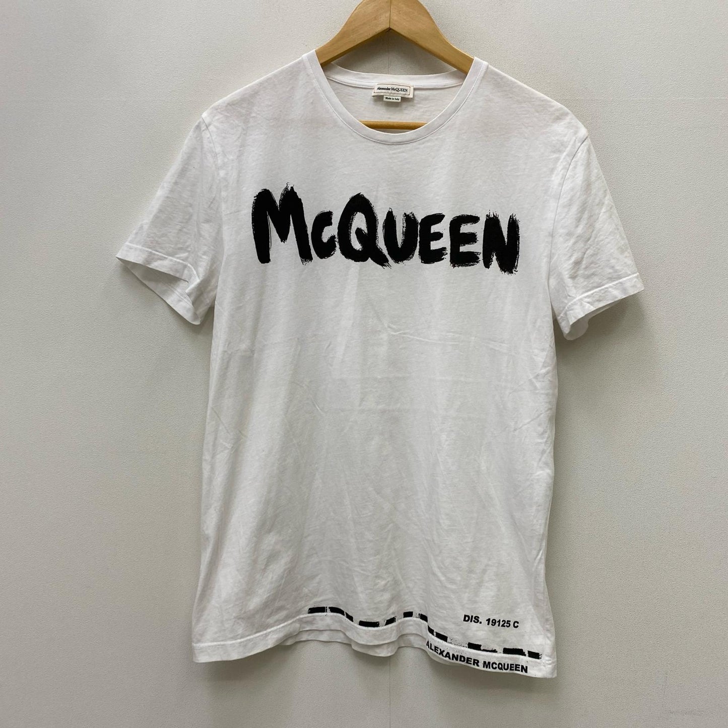 【中古】Alexander McQueen | アレキサンダーマックイーン グラフィティ ロゴ　国内正規品 半袖Ｔシャツ 622104 QSZ57 ホワイト サイズ：M【加古川店】