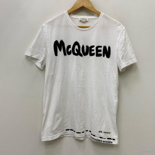 【中古】Alexander McQueen | アレキサンダーマックイーン グラフィティ ロゴ　国内正規品 半袖Ｔシャツ 622104 QSZ57 ホワイト サイズ：M【加古川店】