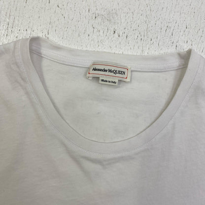 【中古】Alexander McQueen | アレキサンダーマックイーン グラフィティ ロゴ　国内正規品 半袖Ｔシャツ 622104 QSZ57 ホワイト サイズ：M【加古川店】