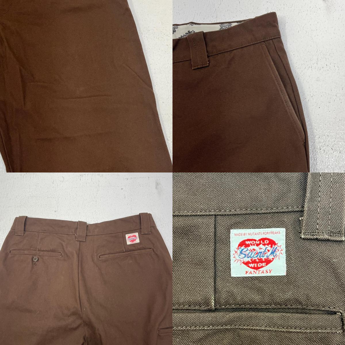 【中古】SAINT MICHAEL | セントマイケルセイントマイケル WIDE PANTS パンツ SM-S23-0000-060 ブラウン サイズ：M【加古川店】