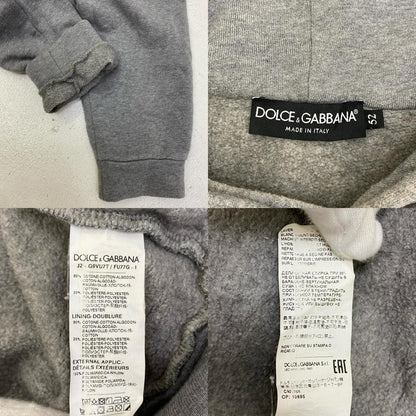 【中古】DOLCE & GABBANA | ドルチェアンドガッバーナ graphic logo hoodie パーカー G9VU7T FU77G グレー サイズ：52【加古川店】