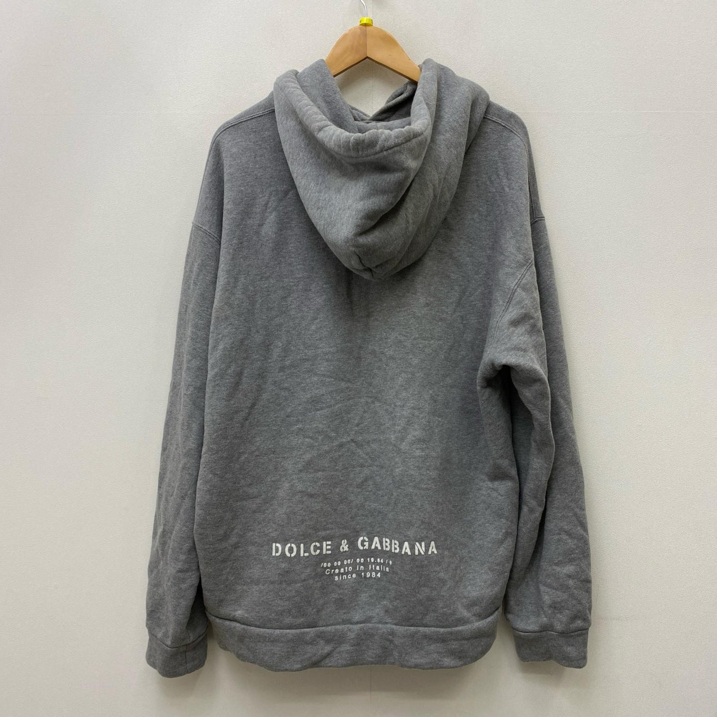 【中古】DOLCE & GABBANA | ドルチェアンドガッバーナ graphic logo hoodie パーカー G9VU7T FU77G グレー サイズ：52【加古川店】