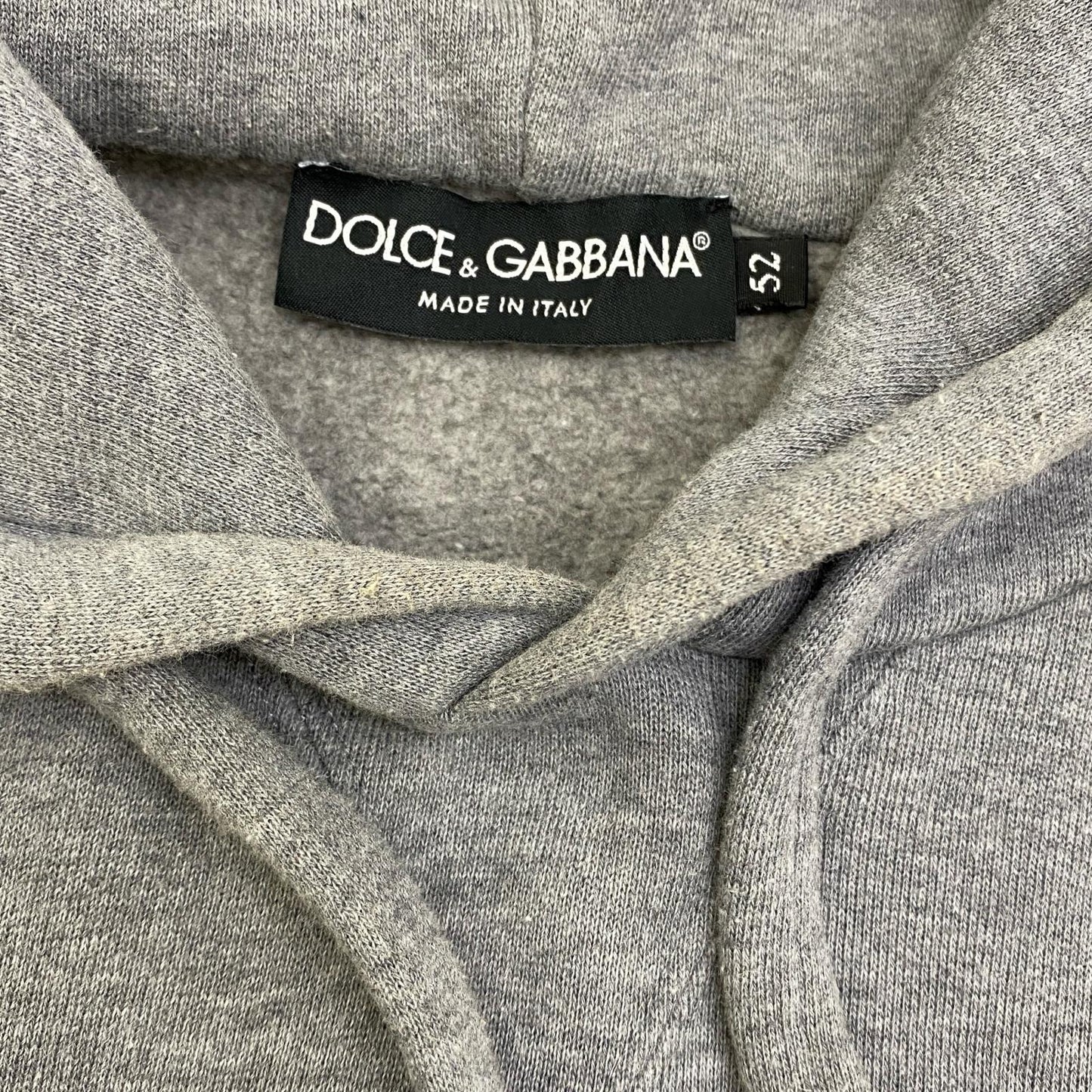 【中古】DOLCE & GABBANA | ドルチェアンドガッバーナ graphic logo hoodie パーカー G9VU7T FU77G グレー サイズ：52【加古川店】