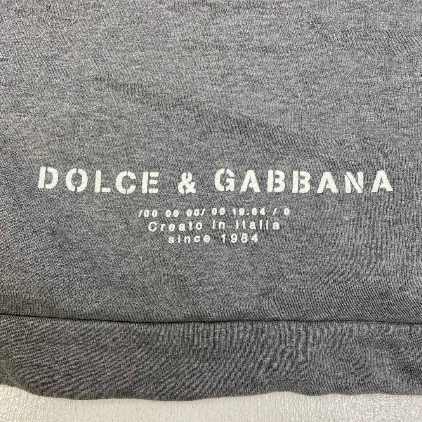 【中古】DOLCE & GABBANA | ドルチェアンドガッバーナ graphic logo hoodie パーカー G9VU7T FU77G グレー サイズ：52【加古川店】