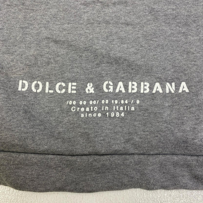 【中古】DOLCE & GABBANA | ドルチェアンドガッバーナ graphic logo hoodie パーカー G9VU7T FU77G グレー サイズ：52【加古川店】