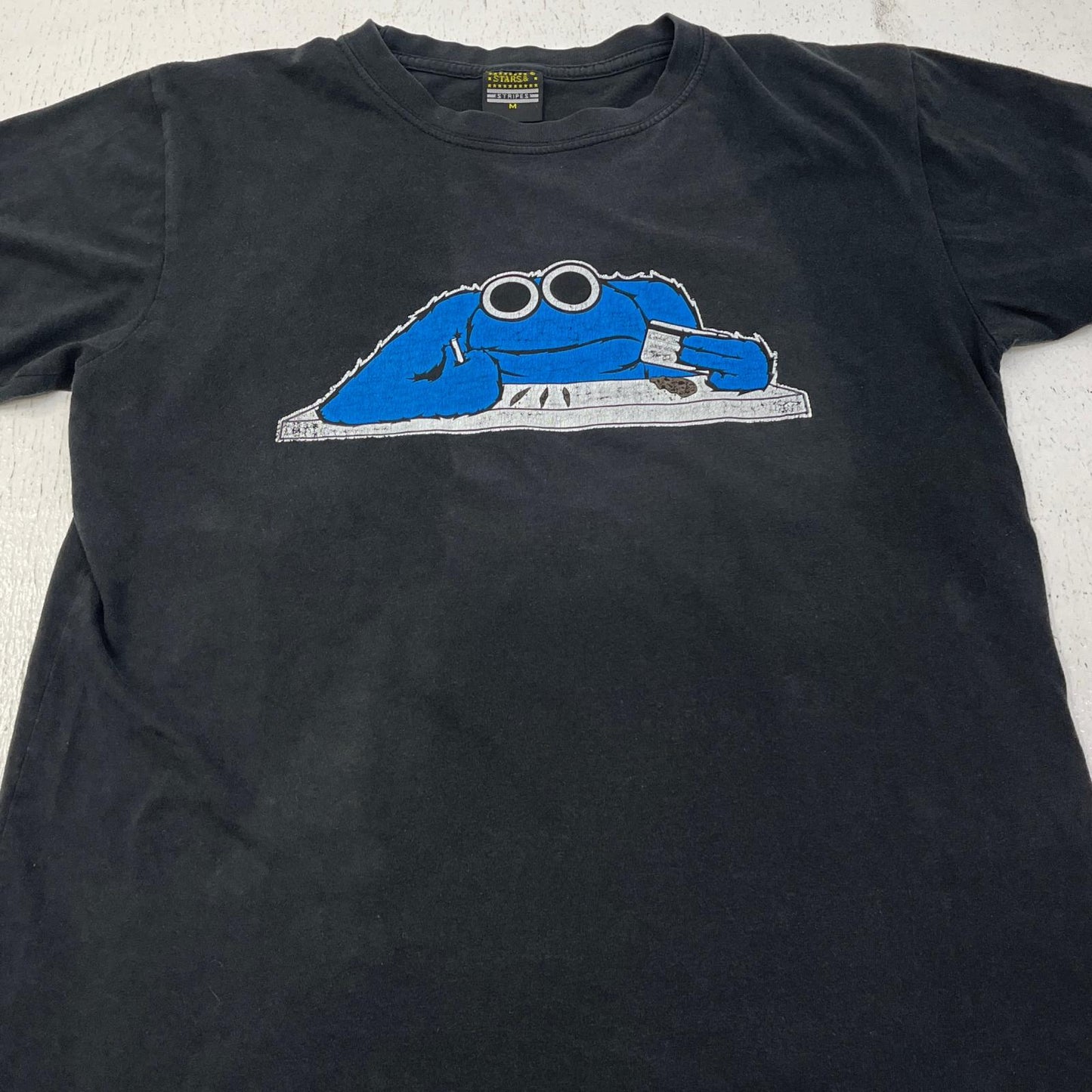 【中古】 Sesame Street Cookie Monster Parody stars& 半袖Ｔシャツ ブラック サイズ：M【加古川店】