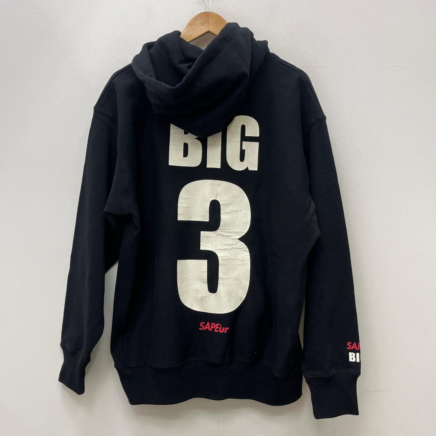 【中古】SAPEur | サプール BIG3 HOODIE パーカー ブラック サイズ：XL【加古川店】