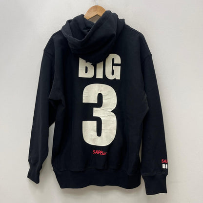 【中古】SAPEur | サプール BIG3 HOODIE パーカー ブラック サイズ：XL【加古川店】