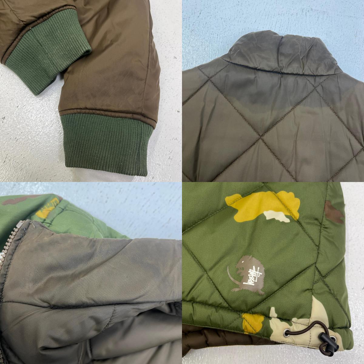 【中古】STUSSY | ステューシー quilting reversible jacket その他アウター カーキ サイズ：M【加古川店】