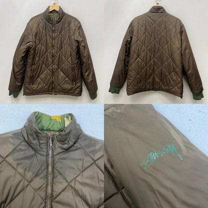 【中古】STUSSY | ステューシー quilting reversible jacket その他アウター カーキ サイズ：M【加古川店】