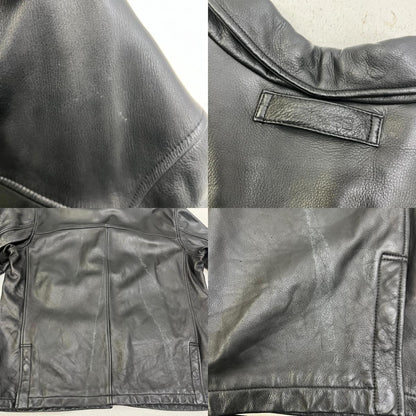 【中古】NAUTICA | ノーティカ leather car coat レザー ブラック サイズ：48【加古川店】