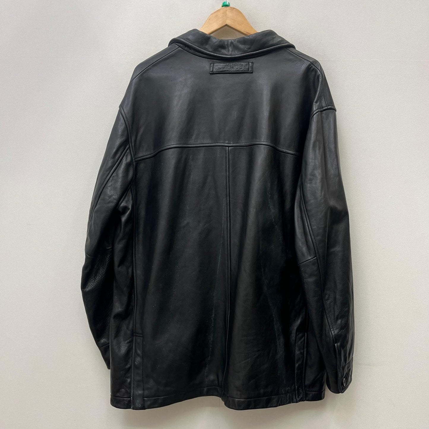 【中古】NAUTICA | ノーティカ leather car coat レザー ブラック サイズ：48【加古川店】