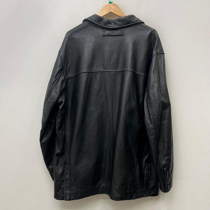 【中古】NAUTICA | ノーティカ leather car coat レザー ブラック サイズ：48【加古川店】