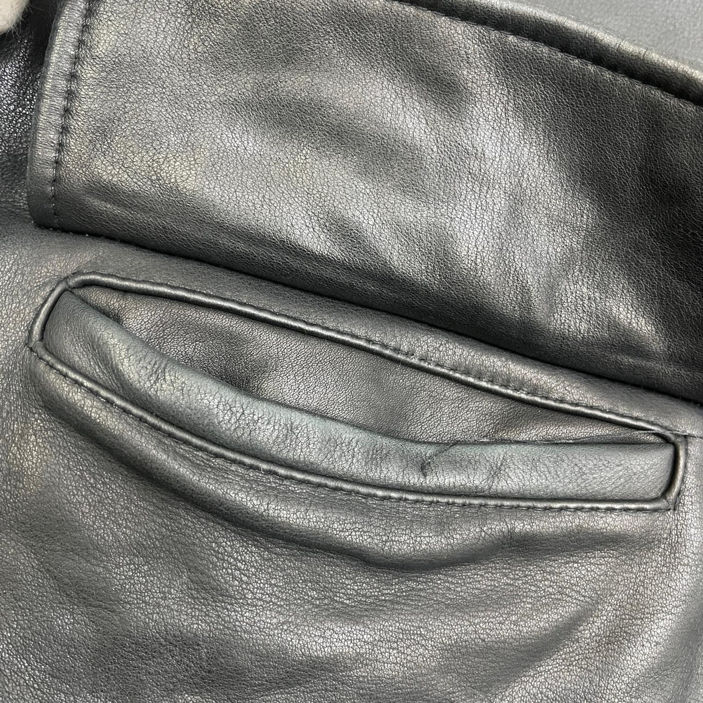 【中古】NAUTICA | ノーティカ leather car coat レザー ブラック サイズ：48【加古川店】
