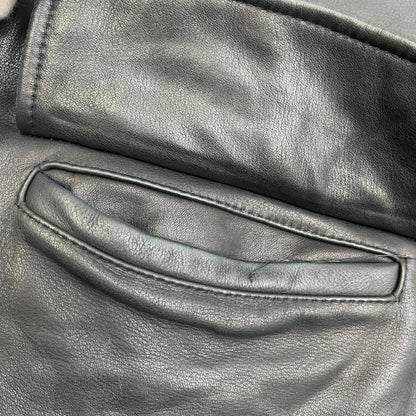 【中古】NAUTICA | ノーティカ leather car coat レザー ブラック サイズ：48【加古川店】