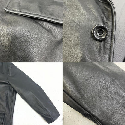 【中古】NAUTICA | ノーティカ leather car coat レザー ブラック サイズ：48【加古川店】