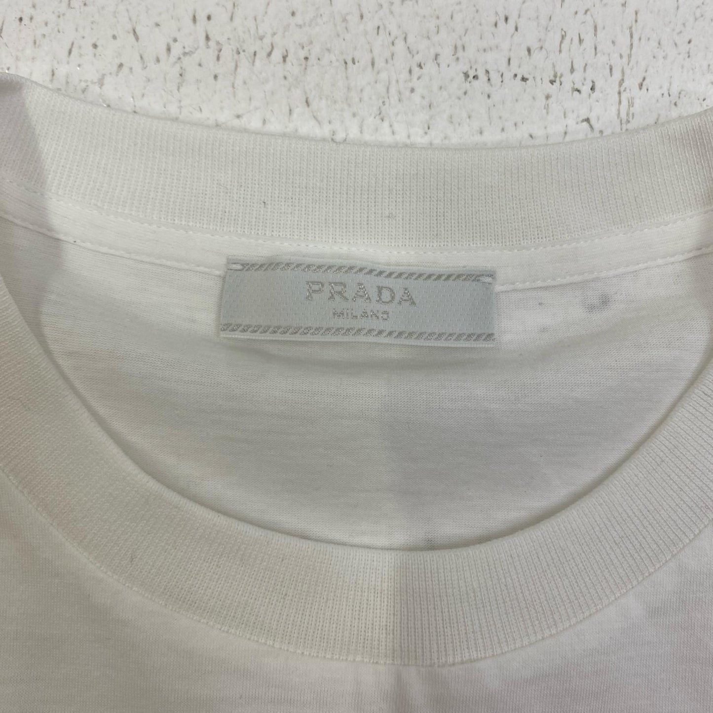 【中古】PRADA | プラダ 国内正規品 半袖Ｔシャツ DNA829 ホワイト サイズ：S【加古川店】