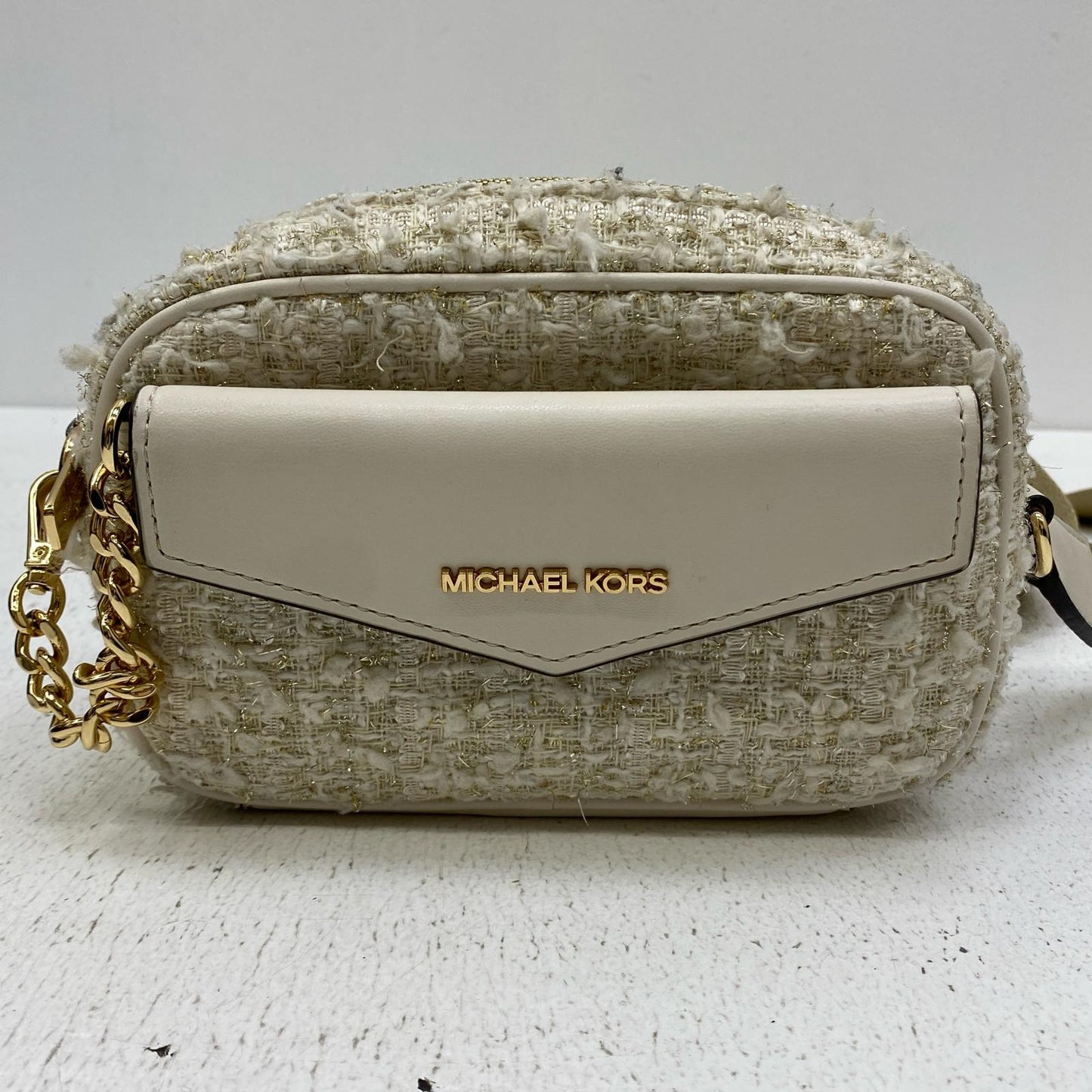 【中古】Michael Kors | マイケルコース MAISIE 2 IN 1 ｶﾒﾗｸﾛｽﾎﾞﾃﾞｨﾎﾜｲﾄ ショルダーバッグ 35F4G5MC1C【加古川店】