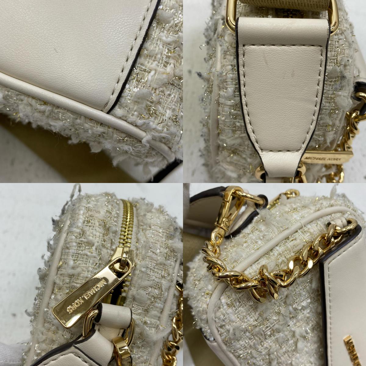 【中古】Michael Kors | マイケルコース MAISIE 2 IN 1 ｶﾒﾗｸﾛｽﾎﾞﾃﾞｨﾎﾜｲﾄ ショルダーバッグ 35F4G5MC1C【加古川店】