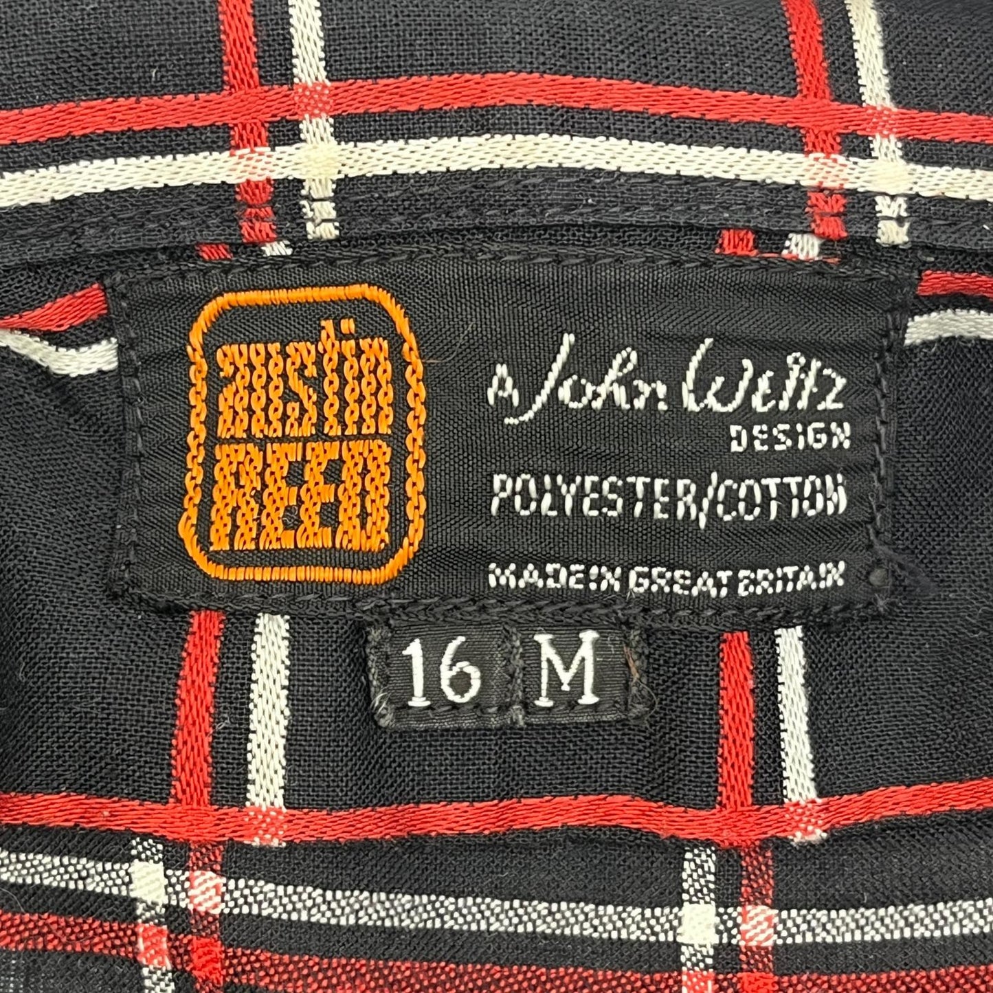 【中古】VINTAGE衣料 | ヴィンテージイリョウ john weitz:cotton check shirt 長袖シャツ サイズ：M【加古川店】