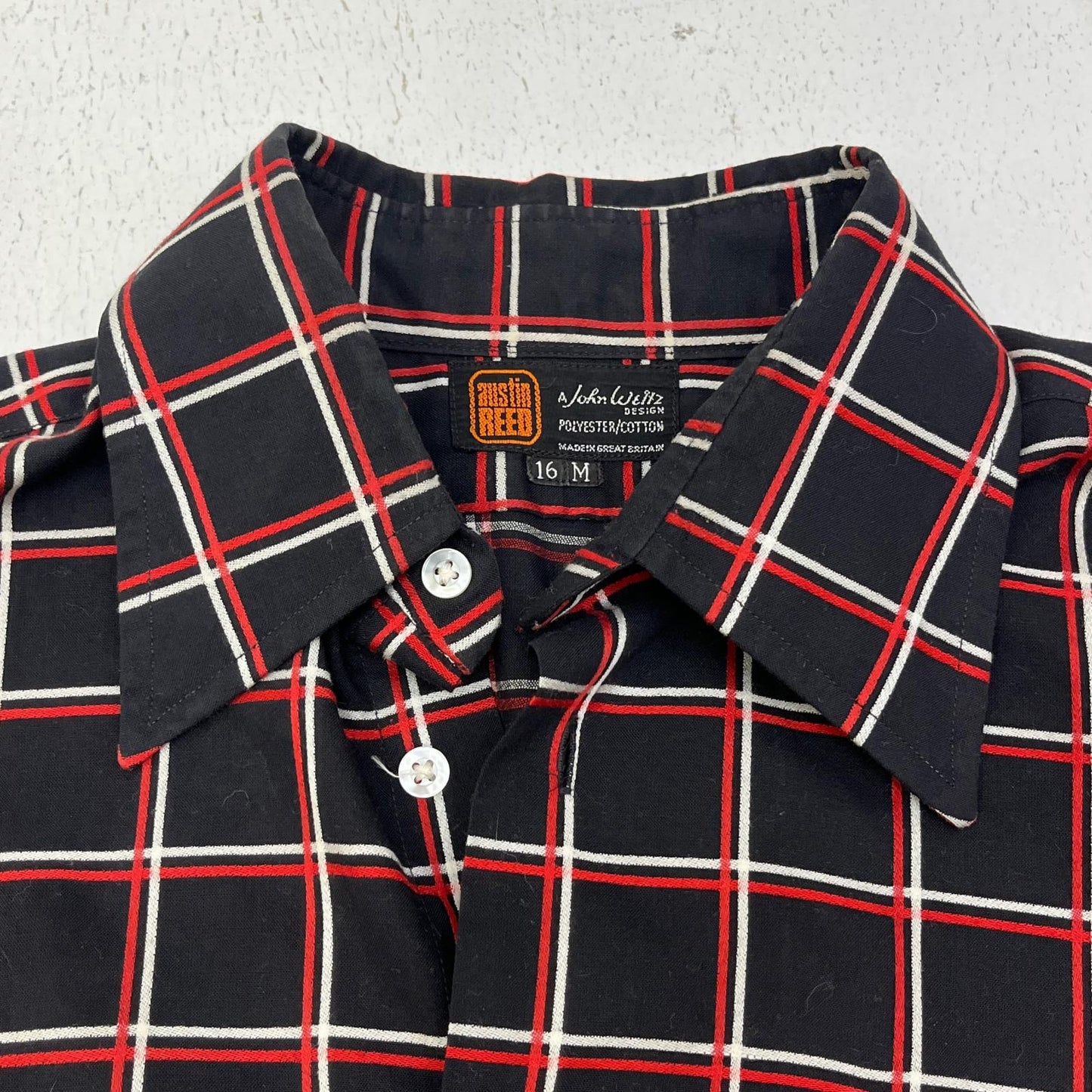 【中古】VINTAGE衣料 | ヴィンテージイリョウ john weitz:cotton check shirt 長袖シャツ サイズ：M【加古川店】