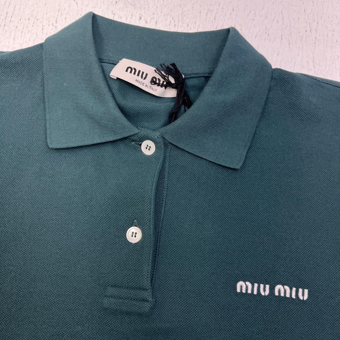 【中古】Miu Miu | ミュウ ミュウ Cotton Piqu Polo Shirt ポロシャツ MJL019 サイズ：XS【加古川店】