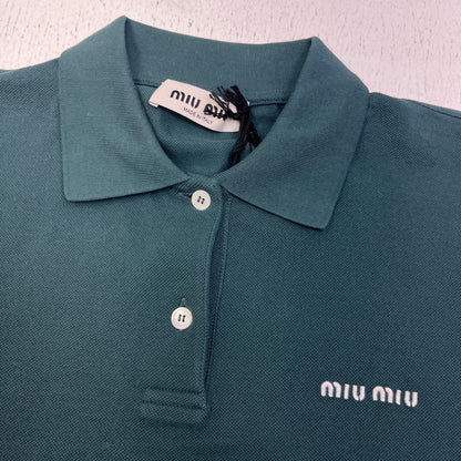 【中古】Miu Miu | ミュウ ミュウ Cotton Piqu Polo Shirt ポロシャツ MJL019 サイズ：XS【加古川店】