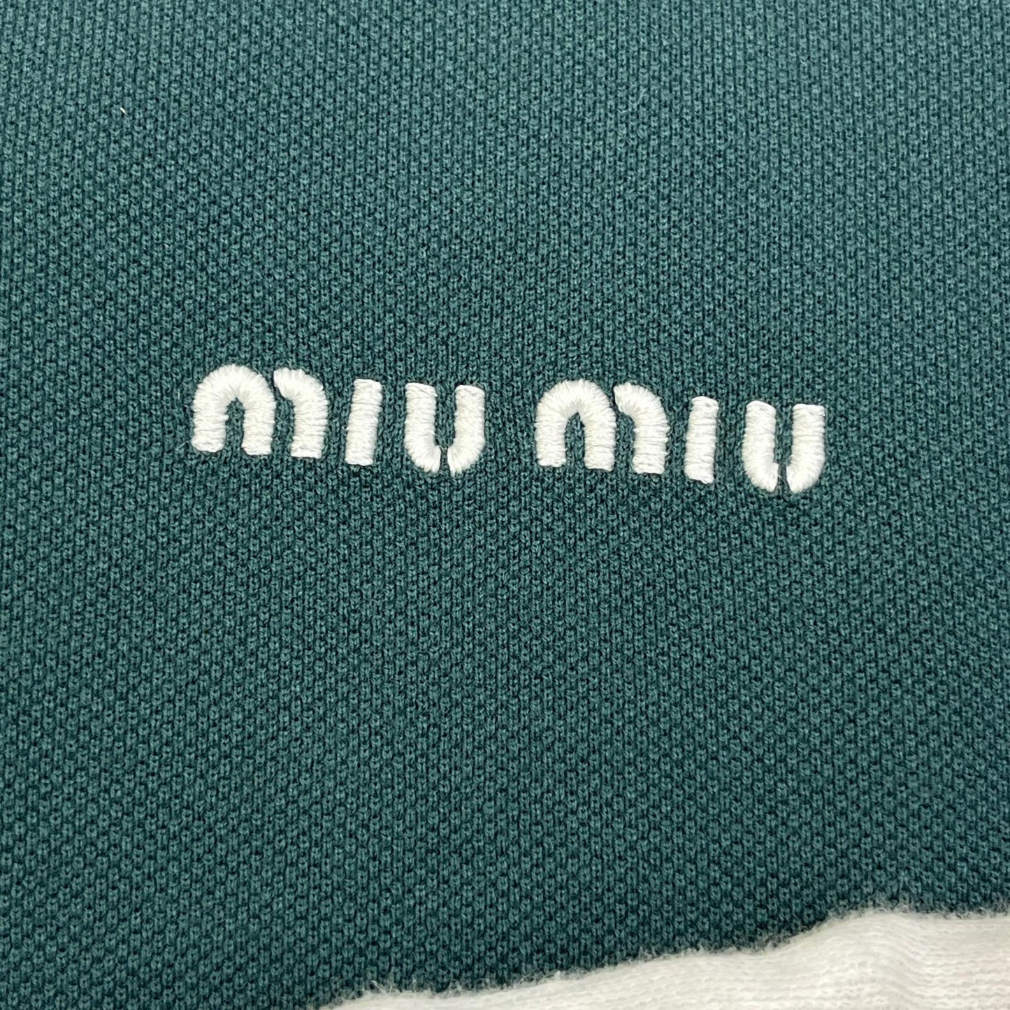 【中古】Miu Miu | ミュウ ミュウ Cotton Piqu Polo Shirt ポロシャツ MJL019 サイズ：XS【加古川店】