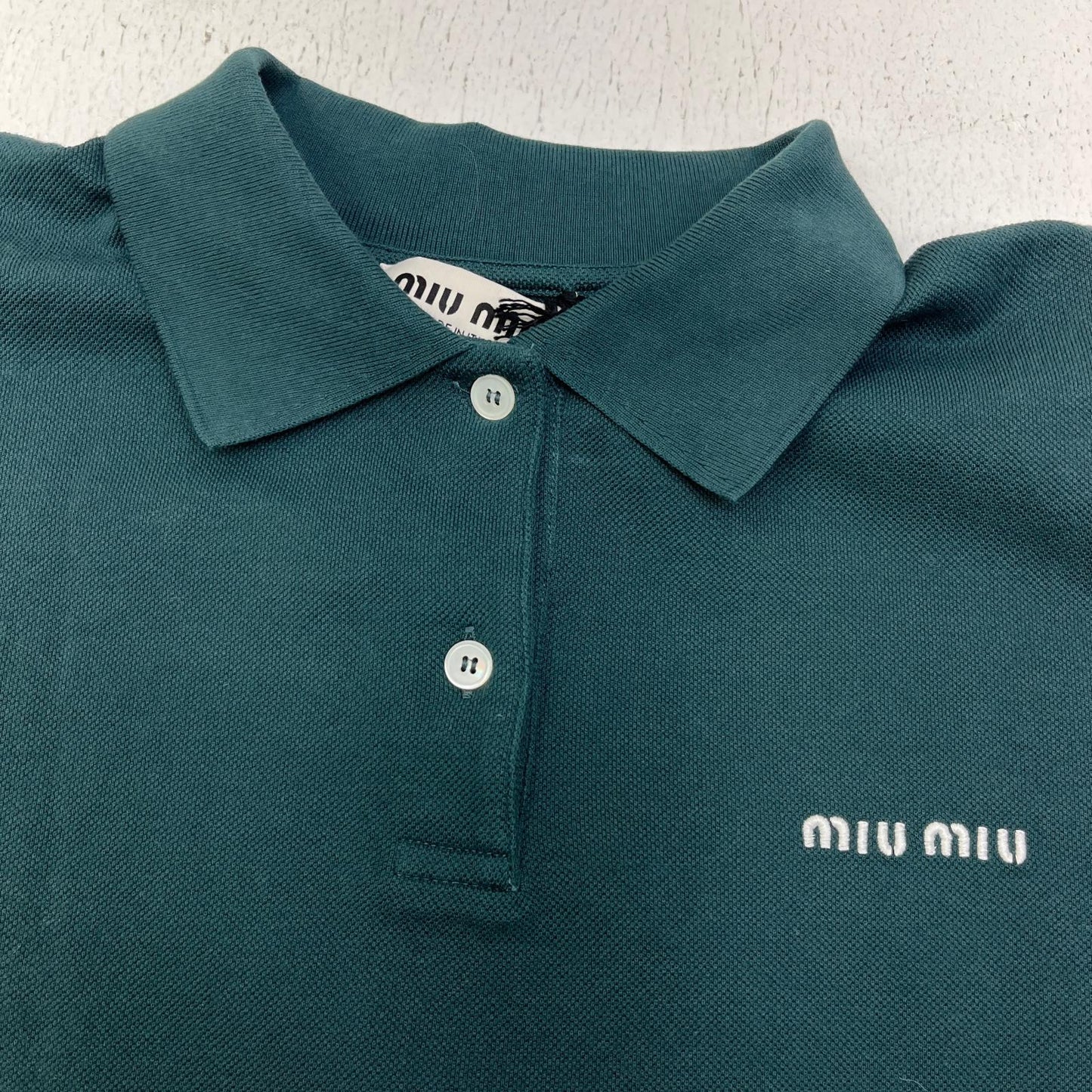 【中古】Miu Miu | ミュウ ミュウ Cotton Piqu Polo Shirt ポロシャツ MJL019 サイズ：S【加古川店】