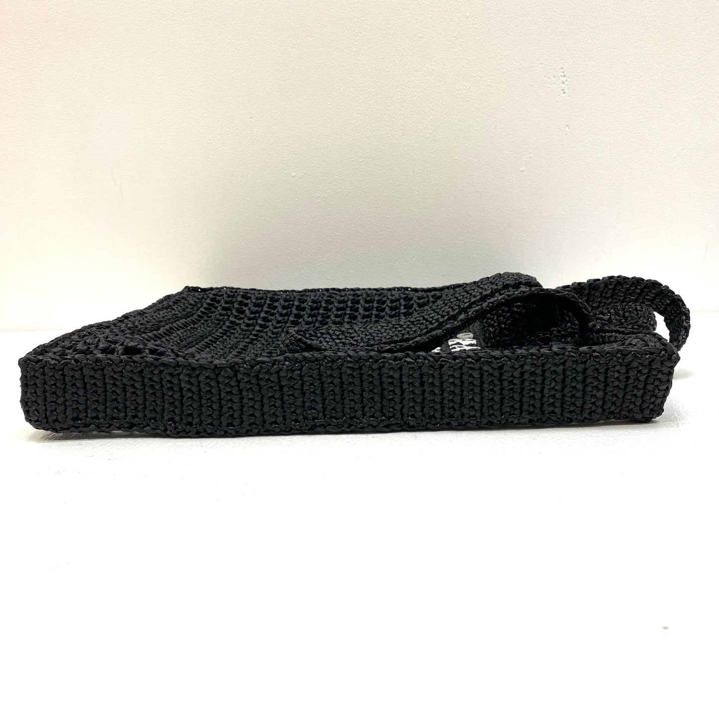 【中古】PRADA | プラダ ロゴ クロシェ ラフィア トートバッグ 2VG105【加古川店】