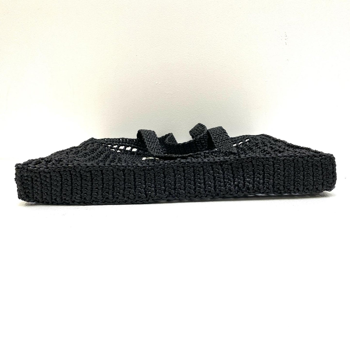 【中古】PRADA | プラダ ロゴ クロシェ ラフィア トートバッグ 2VG105【加古川店】
