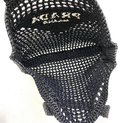 【中古】PRADA | プラダ ロゴ クロシェ ラフィア トートバッグ 2VG105【加古川店】