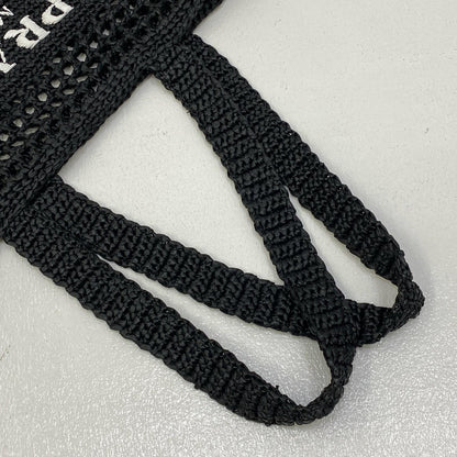 【中古】PRADA | プラダ ロゴ クロシェ ラフィア トートバッグ 2VG105【加古川店】