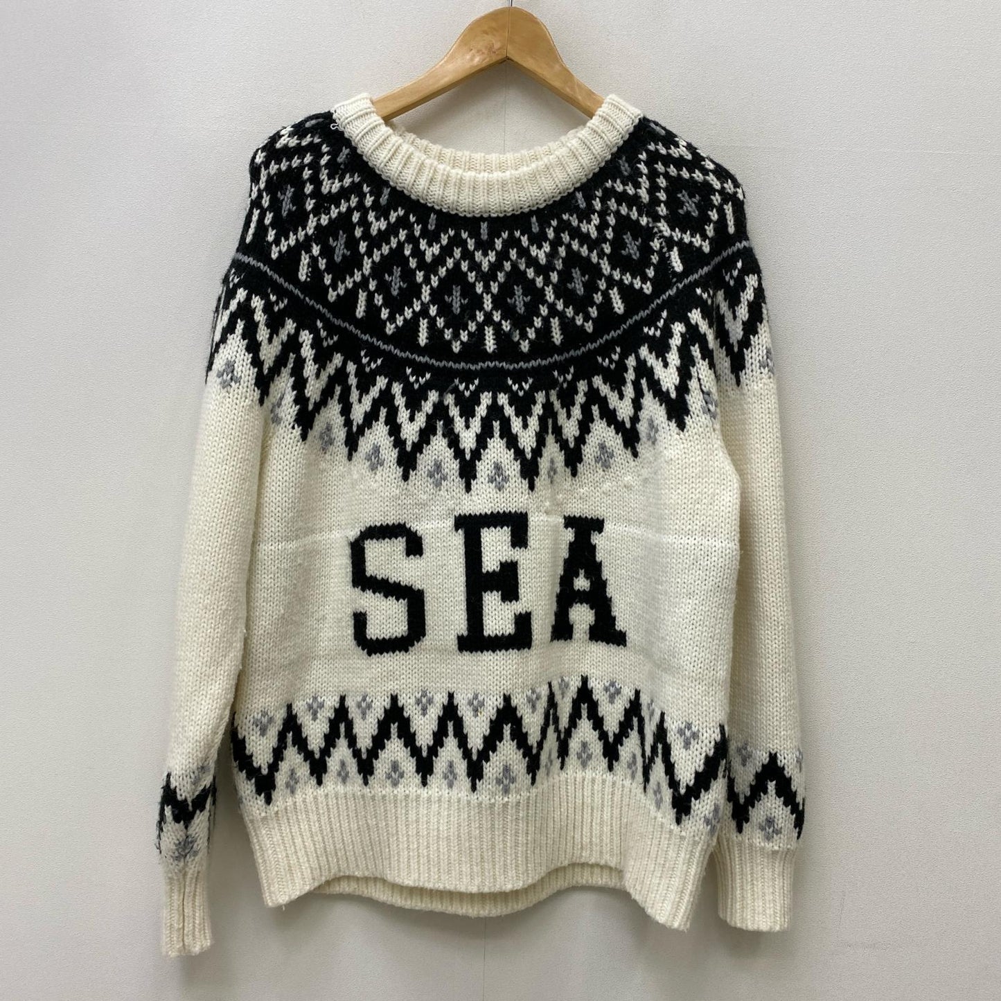 【中古】WIND AND SEA | ウィンダンシーウインダンシー ニット ホワイト サイズ：M【加古川店】