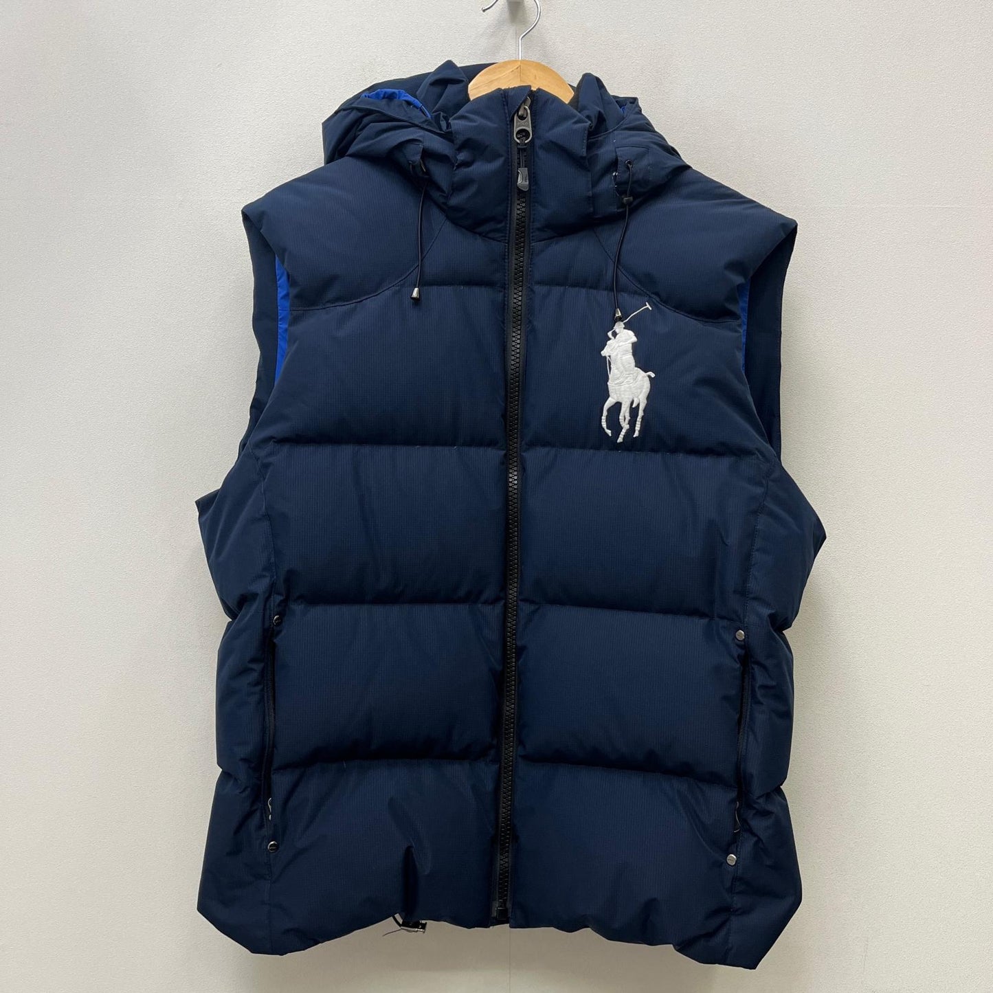 【中古】POLO RALPH LAUREN | ポロ・ラルフローレン QRタグ ダウンベスト JMJL0889 ネイビー サイズ：L【加古川店】