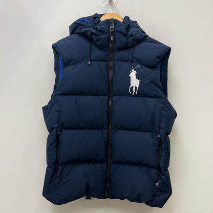 【中古】POLO RALPH LAUREN | ポロ・ラルフローレン QRタグ ダウンベスト JMJL0889 ネイビー サイズ：L【加古川店】