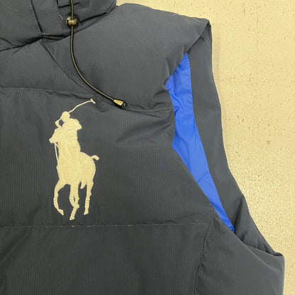 【中古】POLO RALPH LAUREN | ポロ・ラルフローレン QRタグ ダウンベスト JMJL0889 ネイビー サイズ：L【加古川店】
