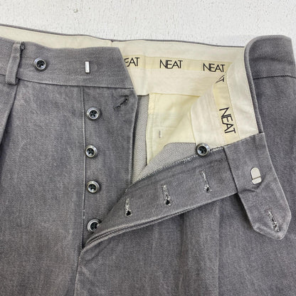 【中古】NEAT | ニート ツータックデニムスラックス その他ボトムス グレー サイズ：50【加古川店】