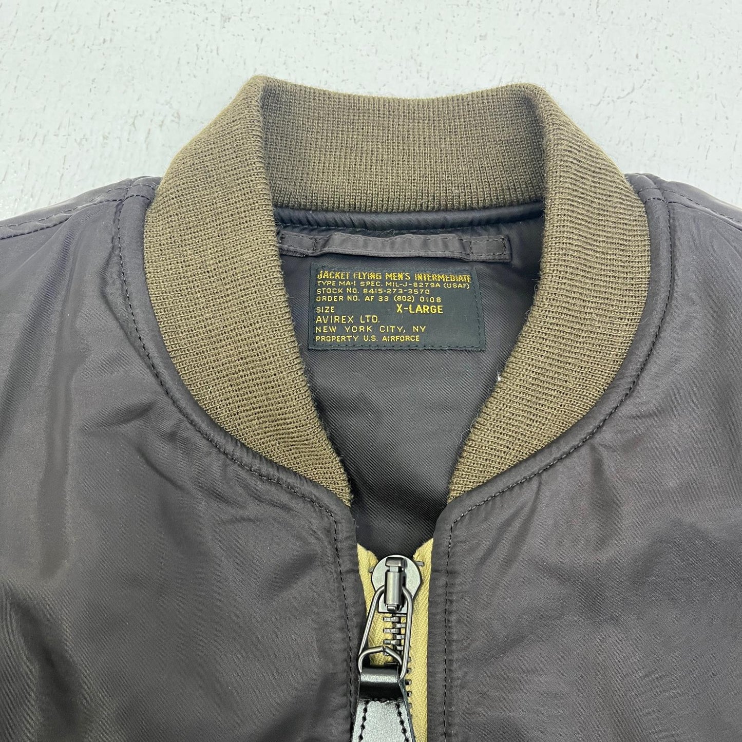 【中古】AVIREX | アヴィレックス MA-1 MODIFIED COLOR:VINTAGE LINE ミリタリージャケット 783-5952023 ブラック サイズ：XL【加古川店】