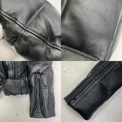 【中古】schott | ショット レザーダウンジャケット ダウンジャケット 3151038 ブラック サイズ：M【加古川店】