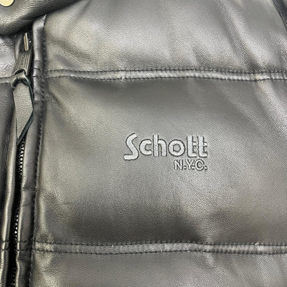【中古】schott | ショット レザーダウンジャケット ダウンジャケット 3151038 ブラック サイズ：M【加古川店】