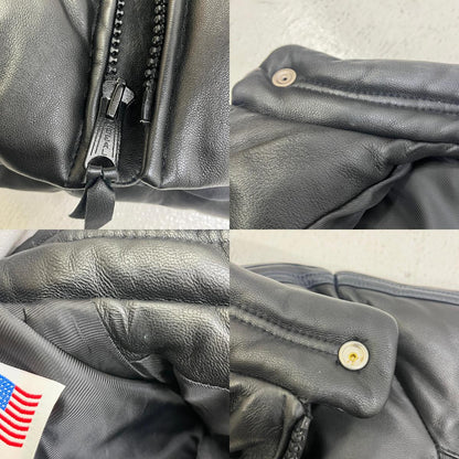 【中古】schott | ショット レザーダウンジャケット ダウンジャケット 3151038 ブラック サイズ：M【加古川店】